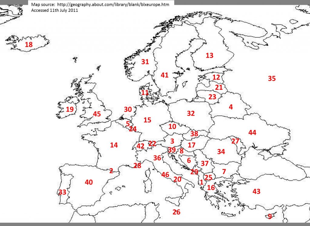 Free Printable World Map Quiz World Map With Countries