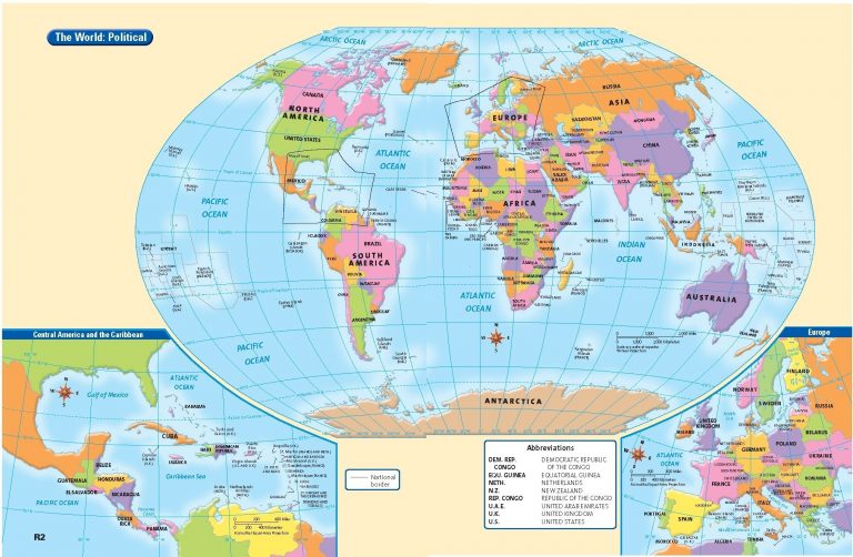 World Map With Countries 5 Free Printable World Time Zone Maps