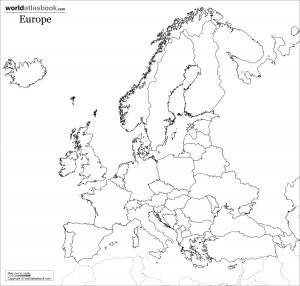 Europe Map Political Blank 