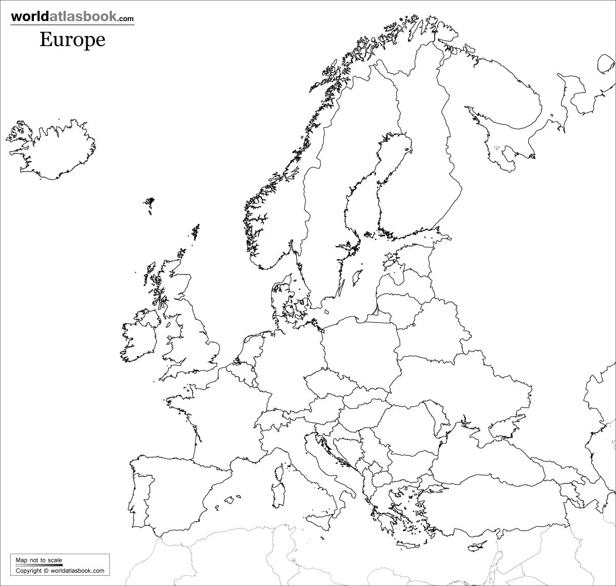 Europe Map Political Blank 