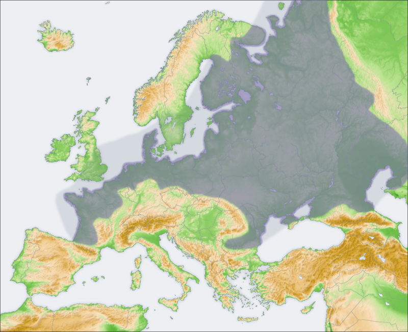 Map of Northern European Plain