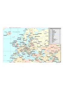 Map of Europe with Cities Printable pdf | World Map With Countries