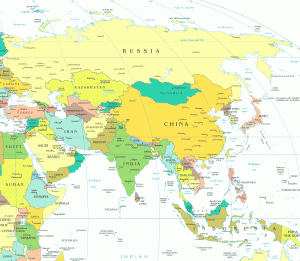 Central Asia Map Countries 