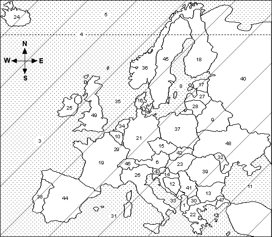 Blank Map of Europe Worksheet