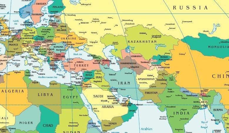 Europe Asia Map Of Countries Europe Asia Map Of Countries