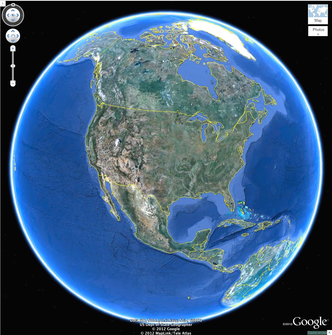 3D Satellite World Map