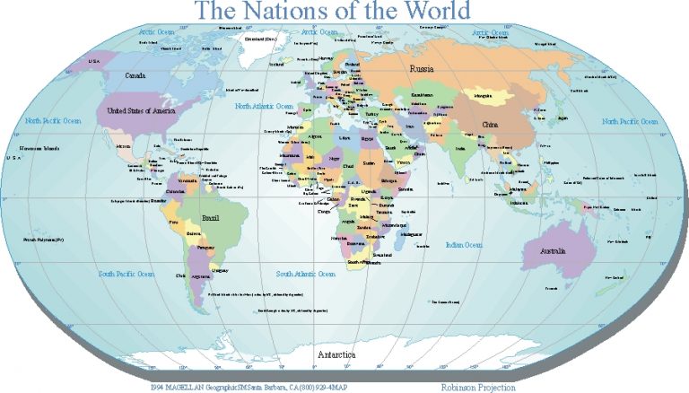 5 Free Large Printable World Map PDF With Countries In PDF World Map 