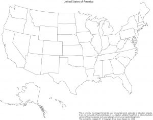 USA52BlankBWPrint | World Map With Countries