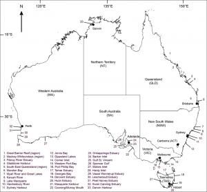 Map of Australia with States and Capital Cities