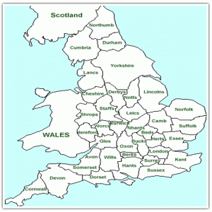 Outline Map of UK with Cities