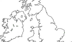 Outline Map of UK Counties