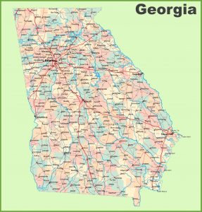 Georgia USA Map Cities