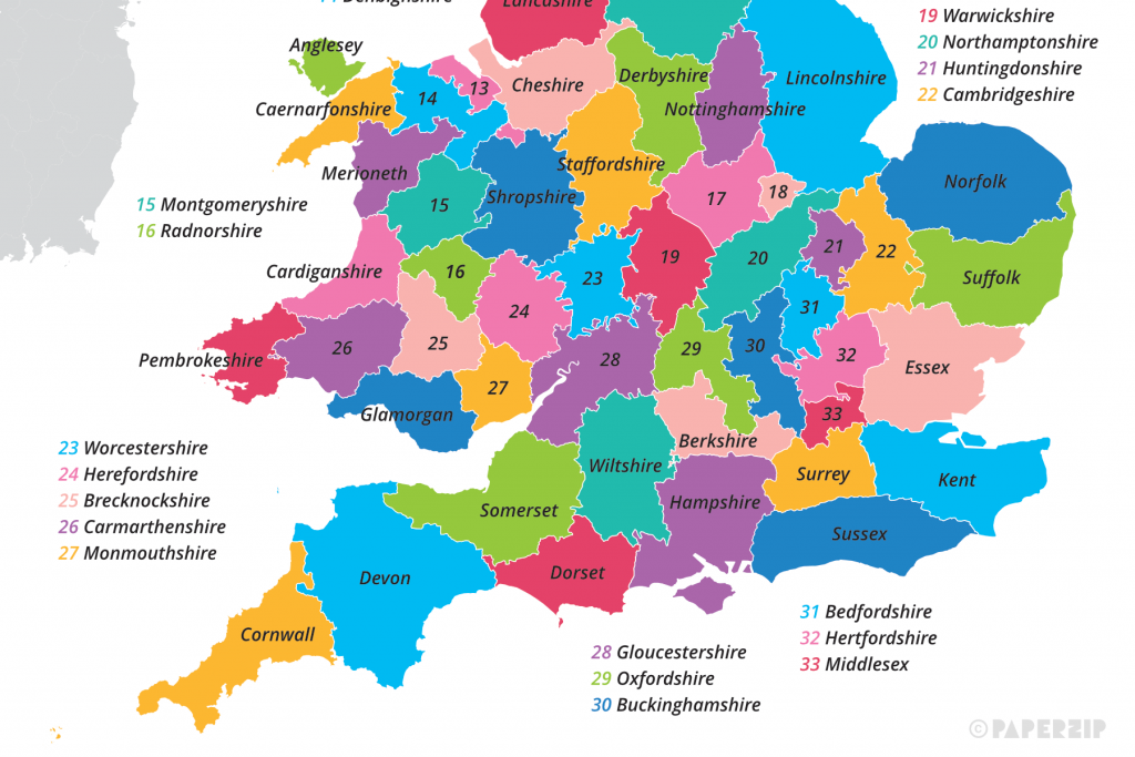 Printable-a4-uk-map-with-counties-and-names | World Map With Countries