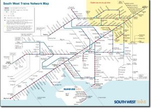 Train Map of UK South West