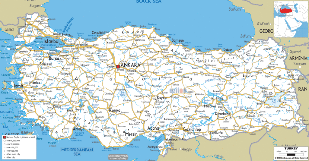 Detailed Turkey Map