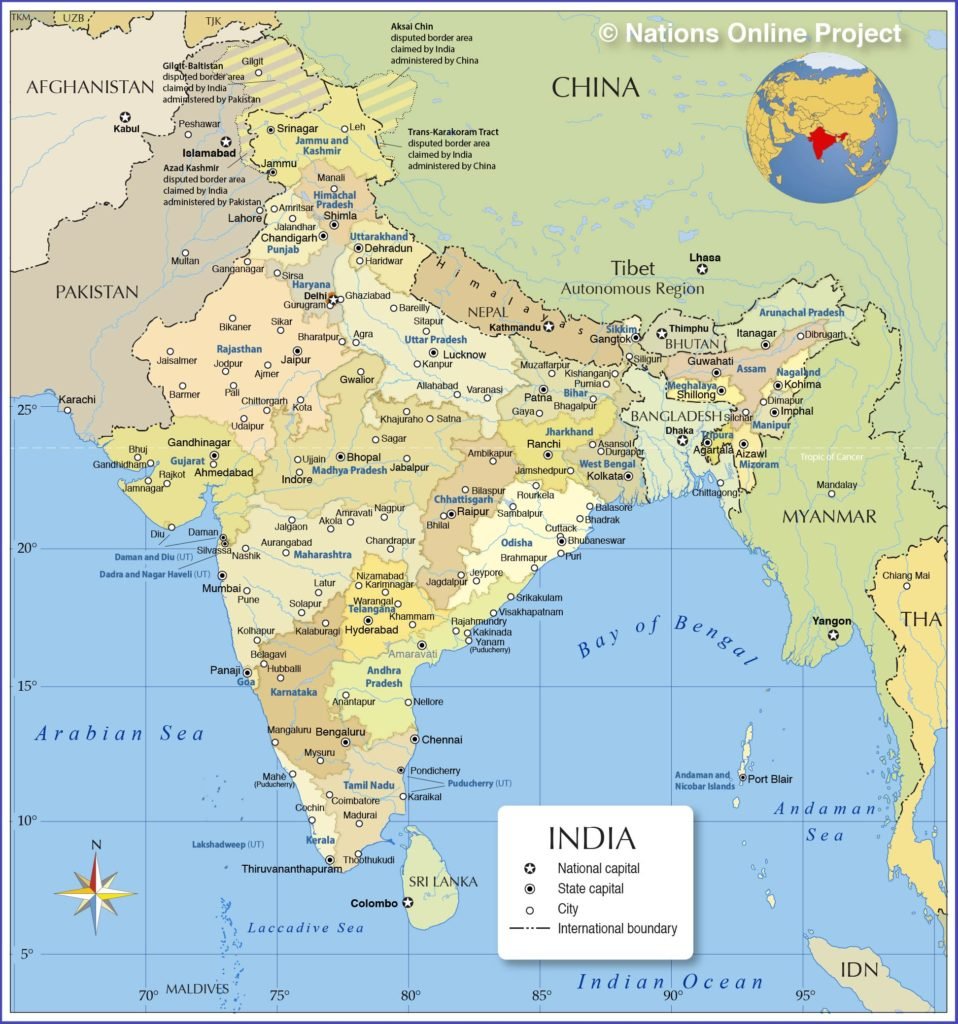 India States Map | World Map With Countries