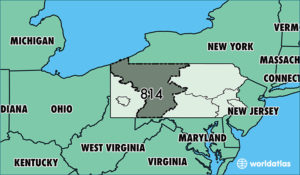 Map of Pennsylvania and Surrounding States | World Map With Countries