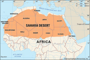 Map of Sahara Deserts 1 | World Map With Countries