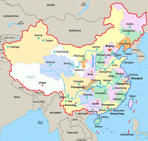8 Free Printable China Physical Maps World Map With Countries