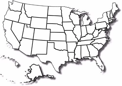 Printable Blank Map of USA