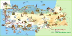 Tourist Map of Turkey | World Map With Countries