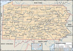 pa county map with towns | World Map With Countries