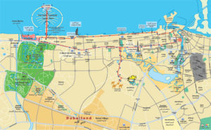 Road Map of Dubai City