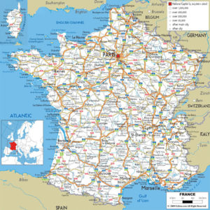 Road Map of France PDF