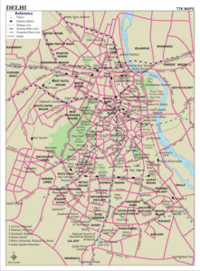 Road Map of Delhi & Cities