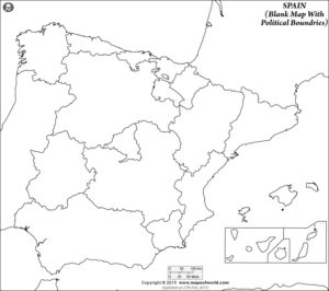 Blank Map of Spain Outline | World Map With Countries