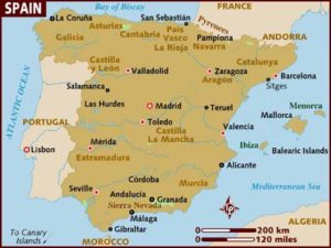 labeled map of spain | World Map With Countries