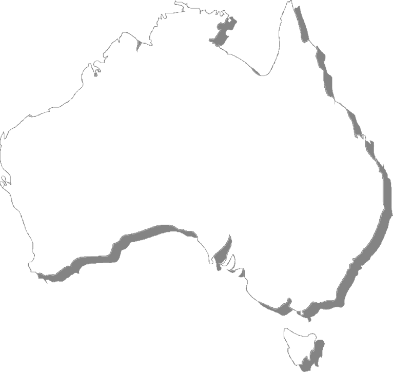 Outline Map of Australia Labeled