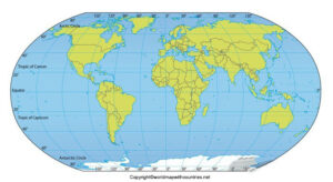 Map of World with Coordinates | World Map With Countries