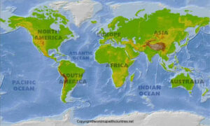 World Map with Atlantic Ocean | World Map With Countries