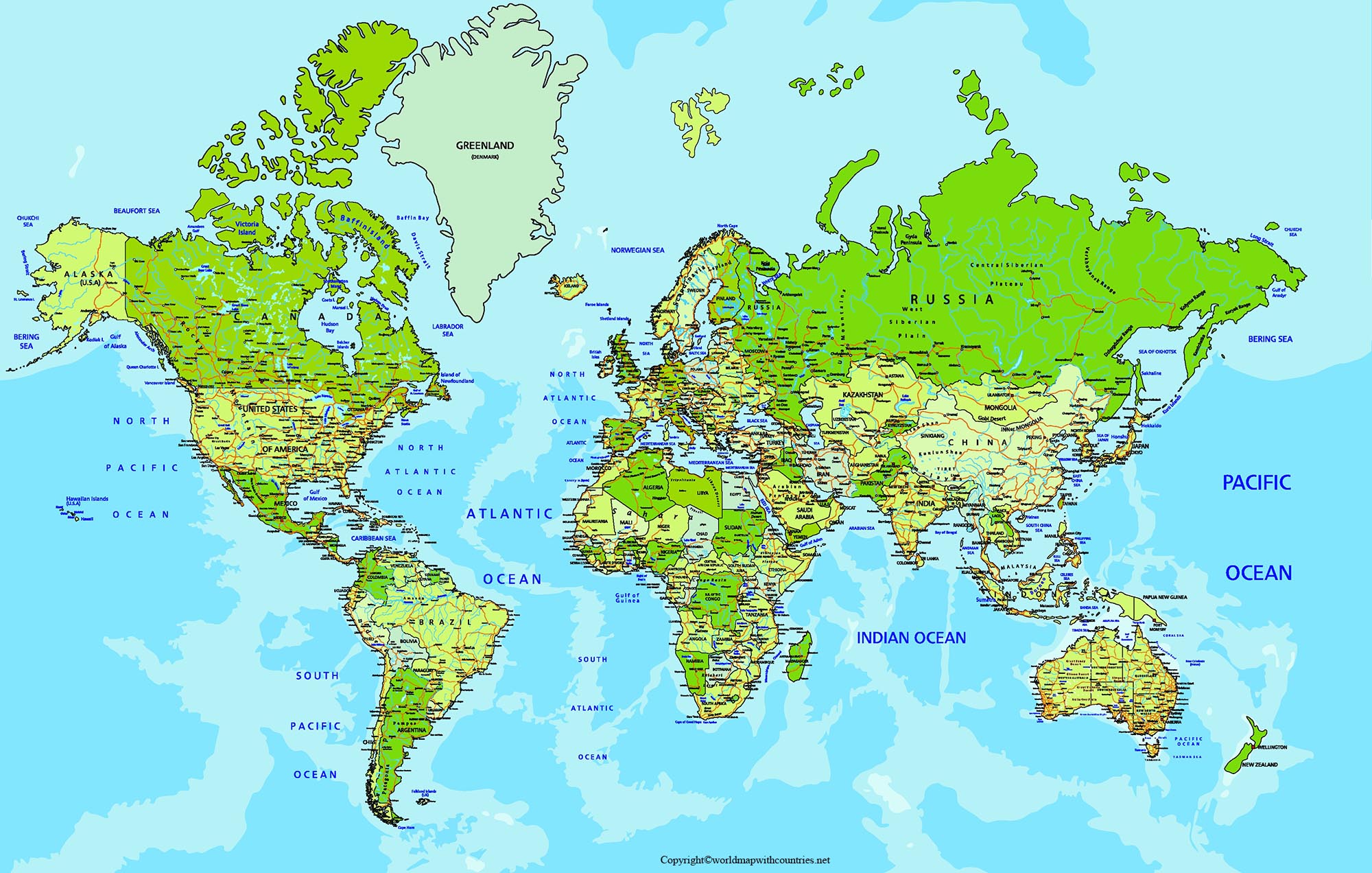  Map of World Printable