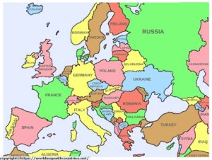 map of europe with countries | World Map With Countries