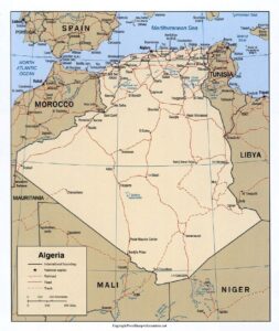 Algeria Map with States pdf | World Map With Countries