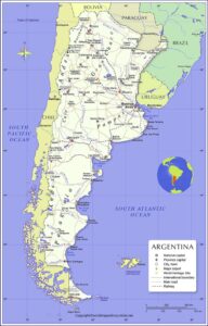 Argentina Map with States pdf | World Map With Countries