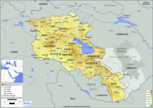 Armenia Map with States | World Map With Countries