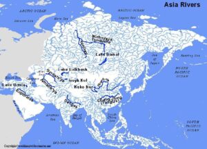 Asia Map rivers pdf | World Map With Countries