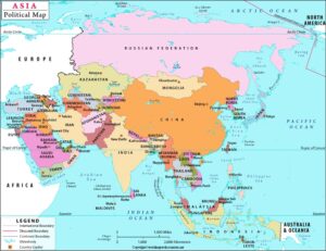 Asia map political | World Map With Countries
