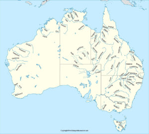 Australia Map rivers | World Map With Countries