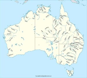 Australia Map rivers pdf | World Map With Countries
