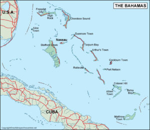 Bahamas Map with States | World Map With Countries