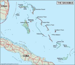 Bahamas Map with States pdf | World Map With Countries