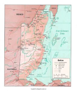 Belize Map with States pdf | World Map With Countries