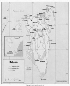 Blank Map of Bahrain | World Map With Countries