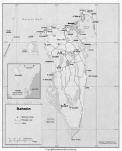 Blank Map of Bahrain pdf | World Map With Countries