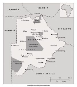 Blank Map of Botswana pdf | World Map With Countries