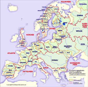 Europe Map rivers | World Map With Countries